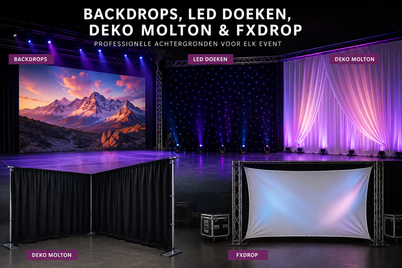 Backdrops & Led Doeken Backdrops & Led Doeken