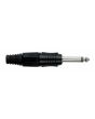 Dap Jackplug 6.3 mm mono zwart met zwarte eindkap