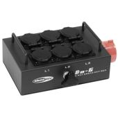 Showgear BO-6-PW 5-polig 380V naar 6 schuko's