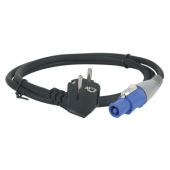 Showtec VoedingsKabel Pro Powercon connector naar Schuko 6 m, 3x 1,5 mm2