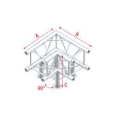 Milos QLM30 Corner 3-way 90 Deco-22 Quatro Truss Deco-vierkant