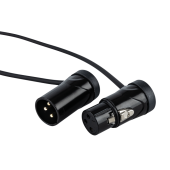 DAP FLX19 - bal. XLR/M 3P naar XLR/F 3P Patchkabel Ultracompacte haakse XLR patchkabel - 90 cm