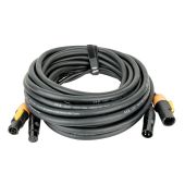 DAP FP22 Hybrid Cable - Power Pro True & 3-pin XLR - D MX / Power 3 m, zwarte mantel