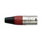 Dap XMK203NR XLR 3polig male xlr plug  nickel behuizing Rode eindkap