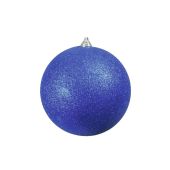 EUROPALMS Deco Kerst Bal 20cm, blue, glitter