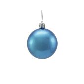 EUROPALMS Deco Kerst Bal 6cm, blauw, metallic 6x