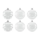 EUROPALMS Deco Kerst Bal 7cm, helder, diverse designs 6x