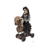 EUROPALMS Halloween Figure Girl on Pony, animated, 90cm
