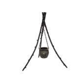 EUROPALMS Halloween Witch Cauldron with Tripod, animated, 145cm
