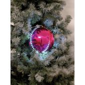 EUROPALMS LED Sneeuwbal 8cm, roze 5x