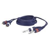 DAP FL233 verloop kabel van cinch/RCA  naar jack 3 mtr