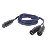 DDap FL39 - bal. XLR Female 3 polig naar 2 x XLR Male 3 polig 1.5mtr splitter