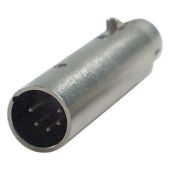 DMX Adapter 3p. XLR female > 5p. XLR male DMX adapter