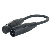 Dap FLA37 3 pin XLR Male to 5 pin XLR Female 25 cm