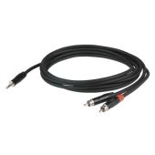 DAP FLX30 - Stereo mini jack > 2 RCA Male 1,5m recessed jack body