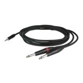 Dap FLX31 - stereo mini Jack > 2 mono Jack L/R 1,5 meter recessed jack body