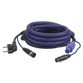 DAP FP0615 - Schuko/XLR M - Powercon/XLR F 15 m LICHT voeding-/signaalkabel