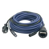 DAP FP0910 - Schuko/XLR F - Schuko/XLR M 10 m AUDIO voeding-/signaalkabel 