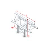 Milos ATF35B Driehoek Truss T-Cross vertical 3-way, apex up