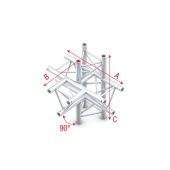 Milos ATB51 - PT30021 Driehoek Truss T-021 90° T-cross + down 5-way