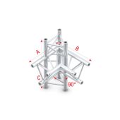 Milos Pro-30 Square F Truss 50cm ACF53sp - 90° hoek - zilver