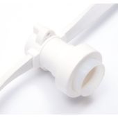 Prikkabel Wit flatcable met stekker, 25mtr met 25 fittingen ip65