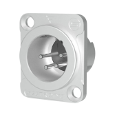 Seetronic MJ4F2C XLR 4P Chassis - male Verzilverde contacten - nikkelen behuizing