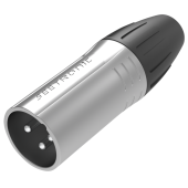 Seetronic SCMM3BK LR 3P Connector, male Verzilverde contacten - zwarte behuizing