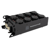 Showgear PowerCore 1m.8s Breakout Multipin H16 in naar 8x Schuko