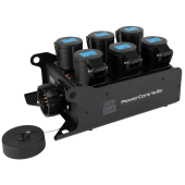 Showgear PowerCore 1s.6c Breakout Multipin S19 in naar 6x CEE 16A (1P+N+PE)