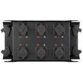 Showgear PowerCore 2m.6p Breakout Multipin H16 in/uit naar 6x Power Pro True