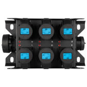 Showgear PowerCore 2s.6c Breakout Multipin S19 in/uit naar 6x CEE 16A (1P+N+PE)