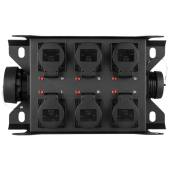 Showgear PowerCore 2s.6s Breakout Multipin S19 in/uit naar 6x Shuko