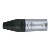 Dap XLR 3polig X-type Male connector nickel Black endcap 