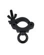 Showtec Half Coupler + Eye 230 kg zwart, Slimline for 50mm tube