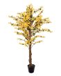 EUROPALMS Forsythia boom met 3 stammen, kunstplant, geel, 150cm