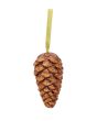 EUROPALMS Pinecone hanger, glitter, koper, 18cm