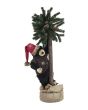 EUROPALMS Kerstbeer, met spar, 105cm