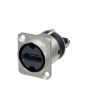 HDMI feedthrough adapter D-shape housing, Nickel