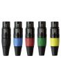 Dap XFK203BB 3 polige Female XLR connector zwart met Zwarte eindkap
