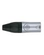 Dap XLR 3polig X-type Male connector nickel Black endcap 