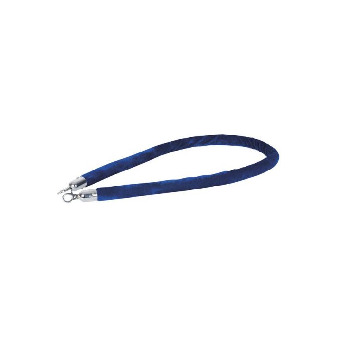 Showgear Velvet Rope Silver Hook Blue
