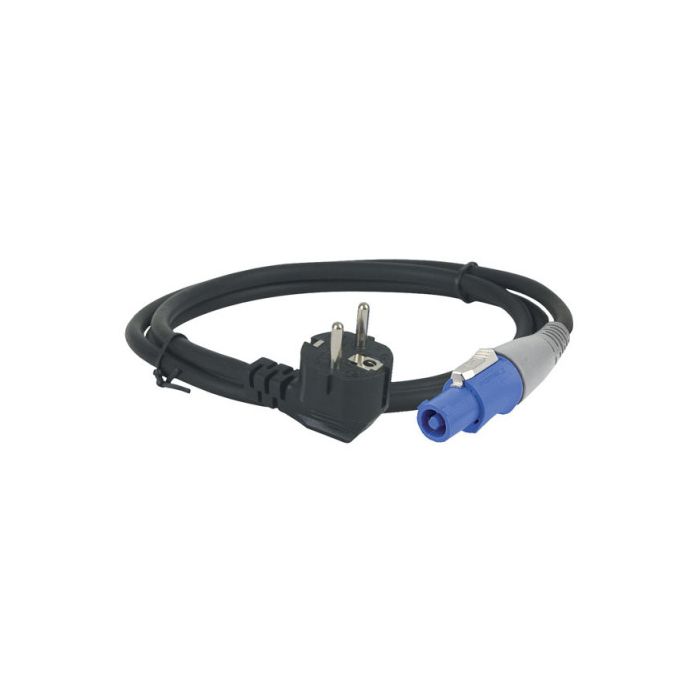 Showtec VoedingsKabel Pro Powercon connector naar Schuko 6 m, 3x 1,5 mm2