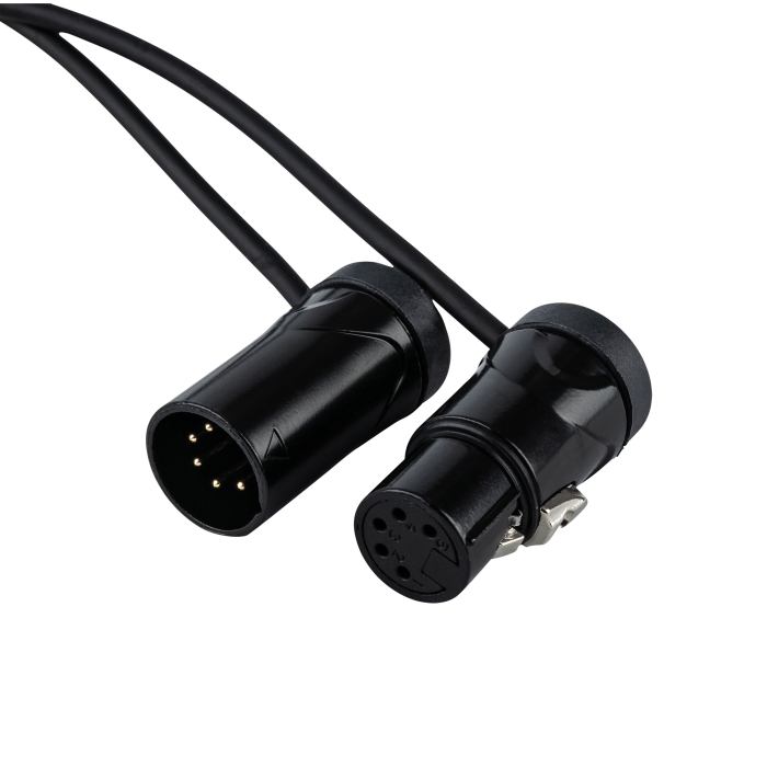 DAP FLX18 - bal. XLR/M 5P naar XLR/F 5P Patchkabel
Ultracompacte haakse XLR patchkabel