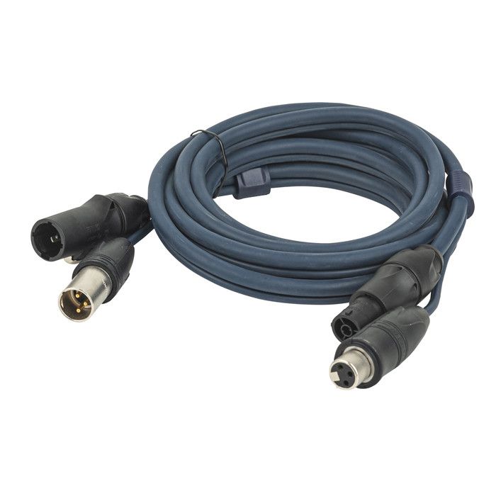 DAP FP-15 Hybride Kabel - PowerCON True1 & 3-pin XLR I P DMX & Stroom - 3 mtr