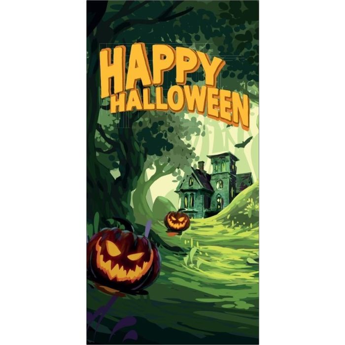 EUROPALMS 1 Halloween-spandoek, Spookbos, 90x180cm
