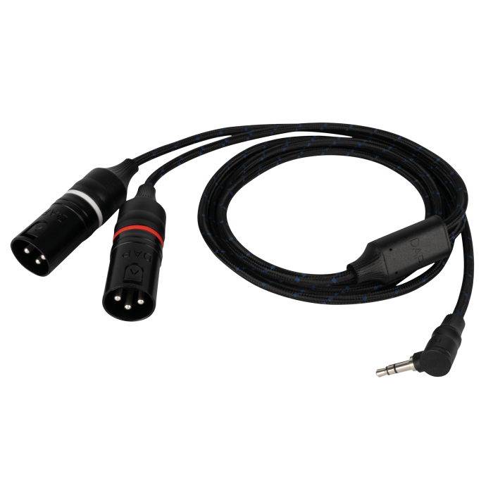 DAP FL117 - Male Stereo 90° Mini-Jack naar 2 Galvanisch Gescheiden XLR/M 3P 1.5m