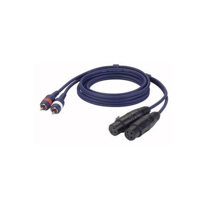 DAP FL243 verloopkabel van cinch / RCA naar female xlr 3 mtr
