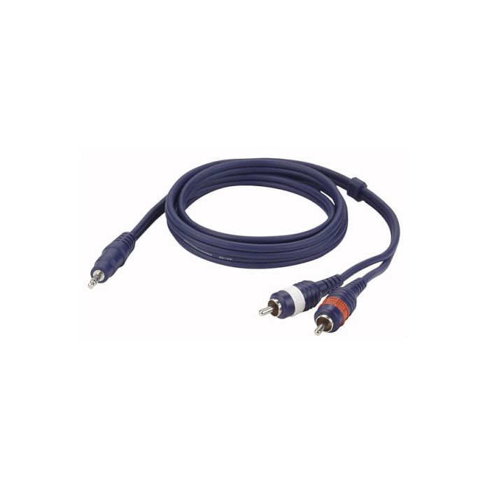 DAP FL30150 stereo mini jack naar 2 x cinch / RCA plug 1,5 mtr
