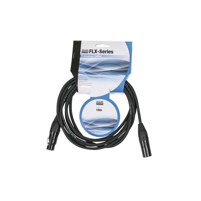 DAP FLX0110 Gebalanceerde 3 polige XLR kabel 10 mtr X-type connectoren